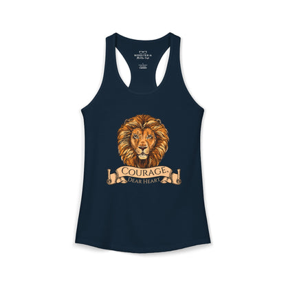 Aslan Courage Dear Heart - Chronicles of Narnia Racerback Tank Top