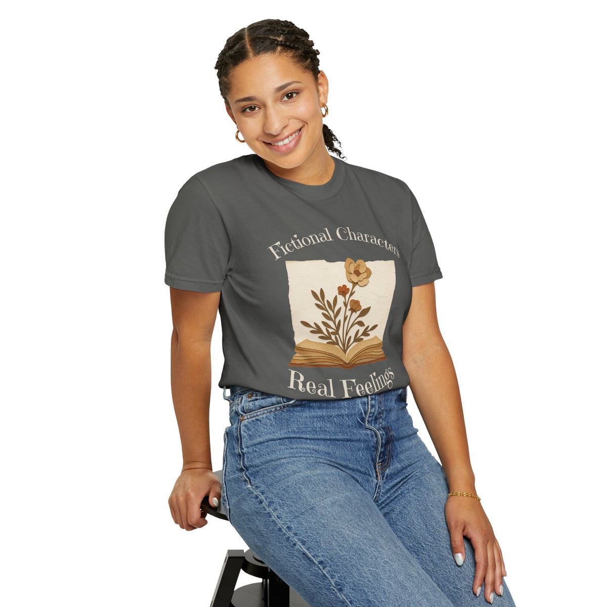 Fictional Characters Real Feelings - Book Lovers T-shirt