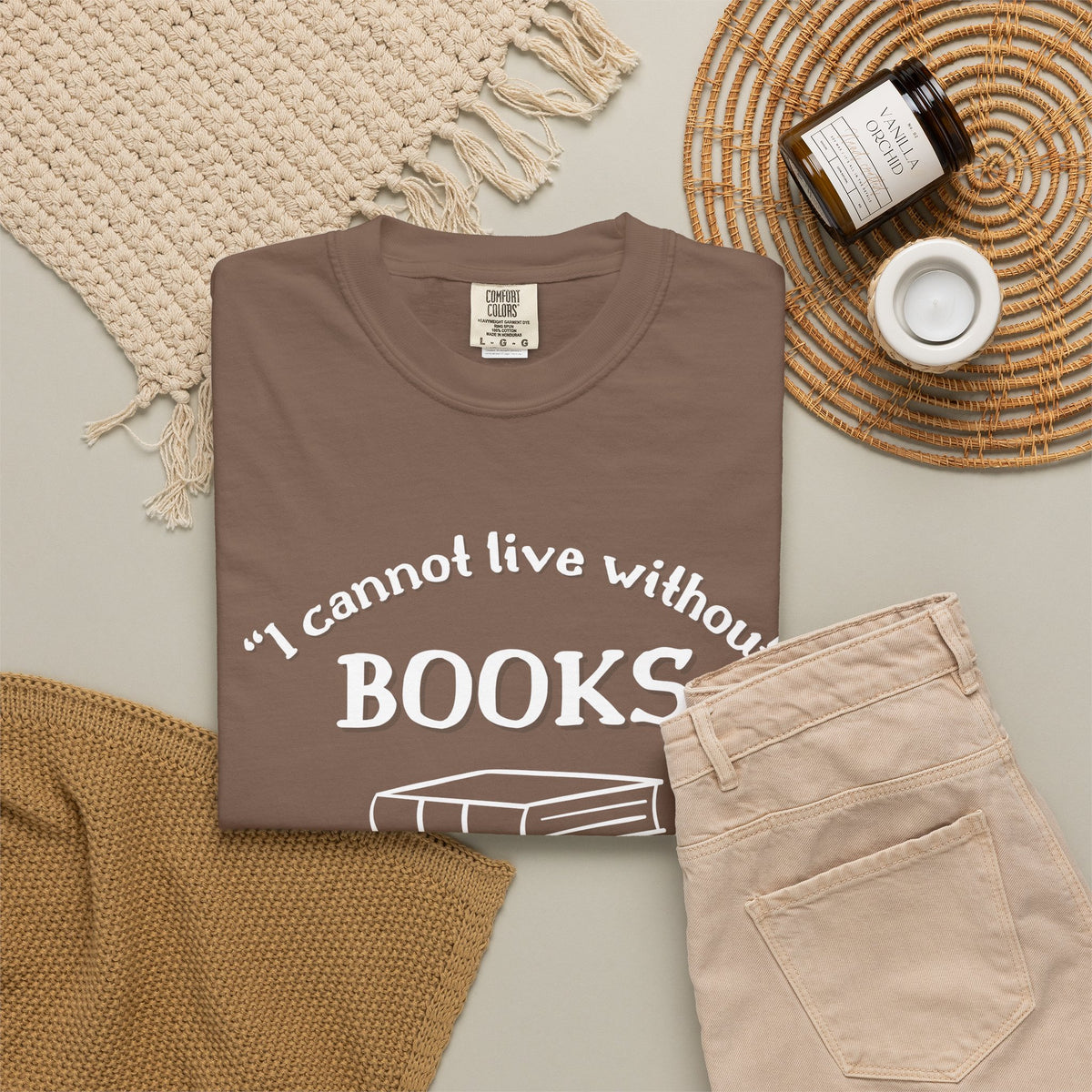I Cannot Live Without Books Thomas Jefferson Quote  - Book Lovers T-shirt