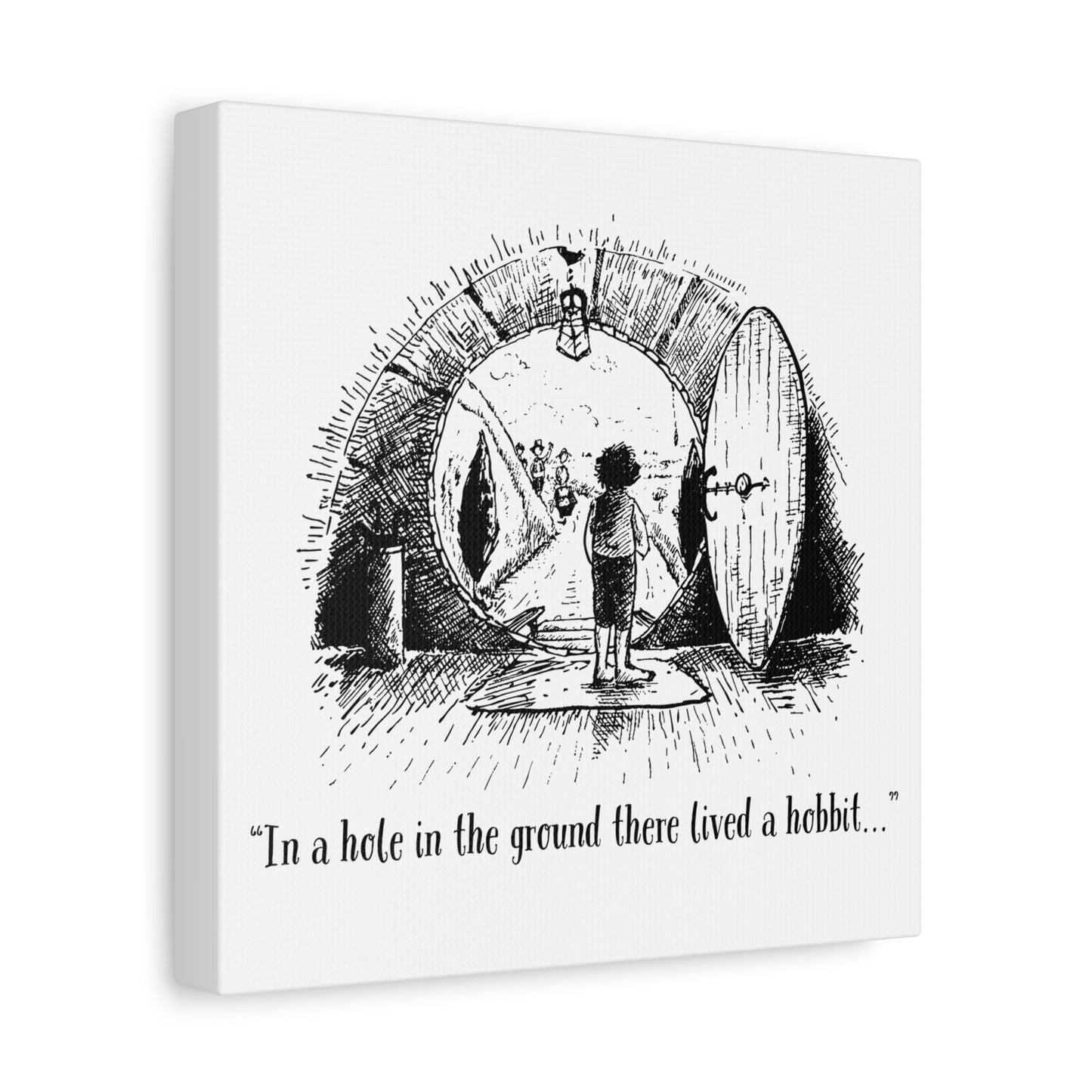 In a Hole in the Ground There Lived a Hobbit - Lord of the Rings Canvas Wall Art