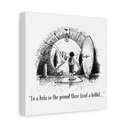 In a Hole in the Ground There Lived a Hobbit - Lord of the Rings Canvas Wall Art