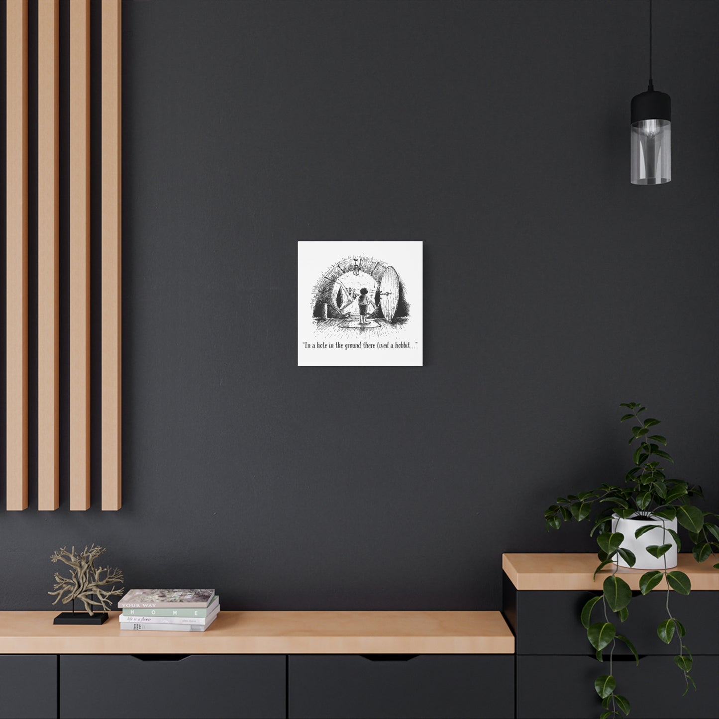 In a Hole in the Ground There Lived a Hobbit - Lord of the Rings Canvas Wall Art