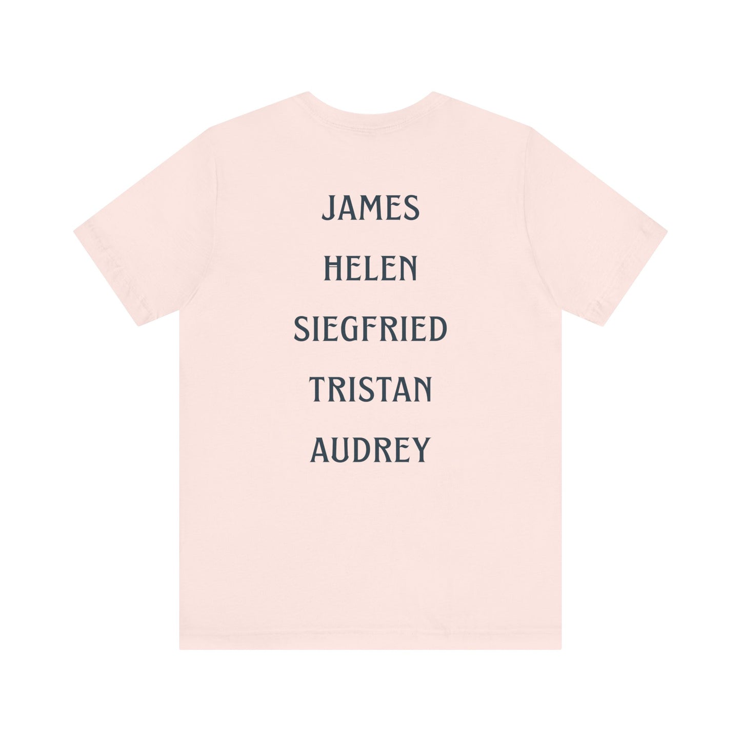 Skeldale House T-shirt with Character Names on Back - All Creatures Great and Small