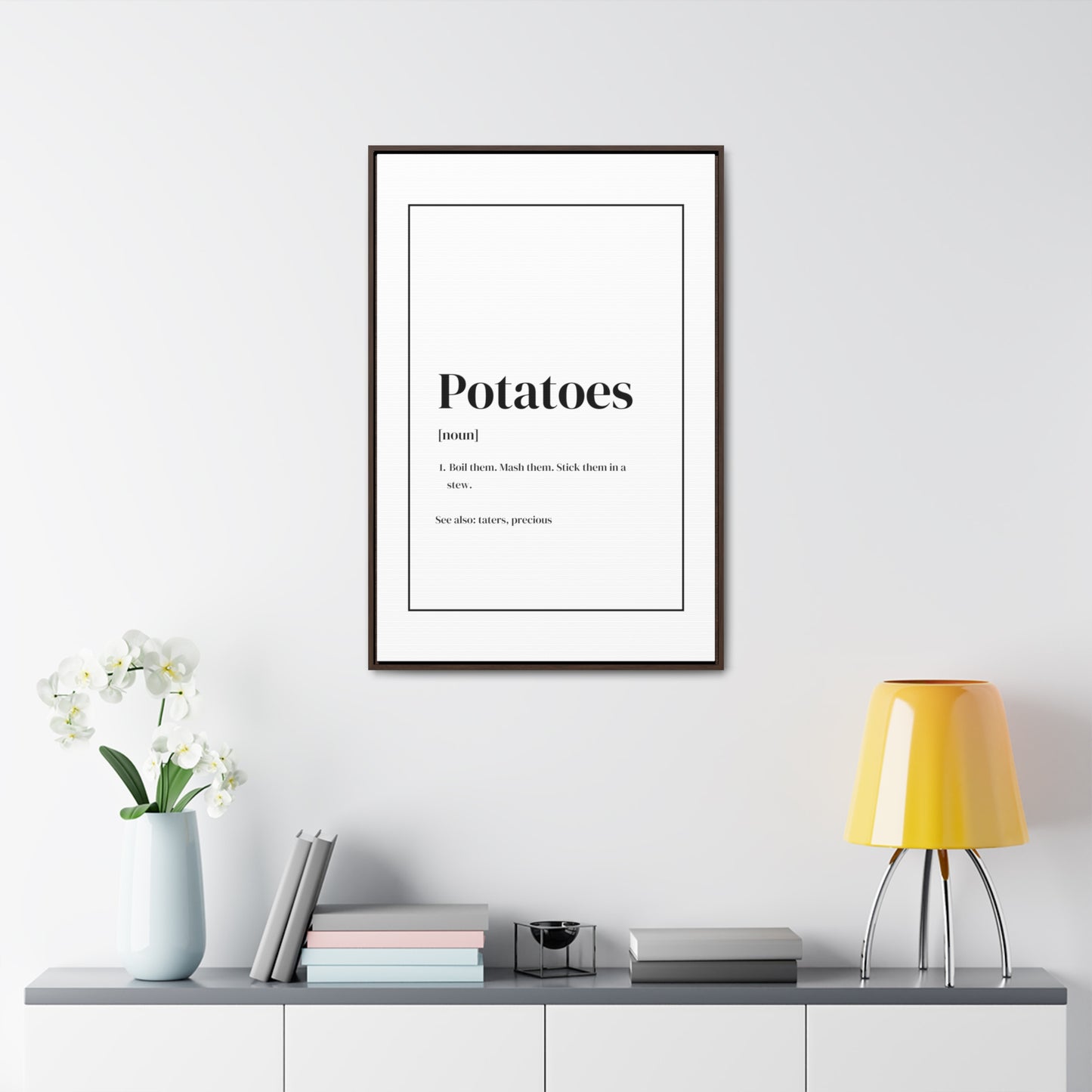 Potatoes Definition Gallery Framed Canvas - Lord of the Rings