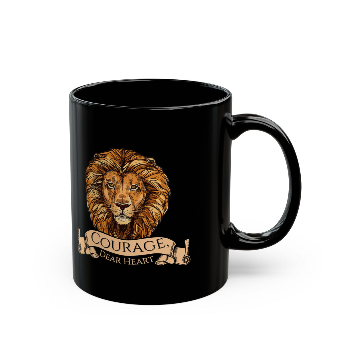 Aslan Courage Dear Heart - Chronicles of Narnia Coffee Mug
