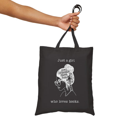 Just a Girl Who Loves Books Canvas Tote Bag