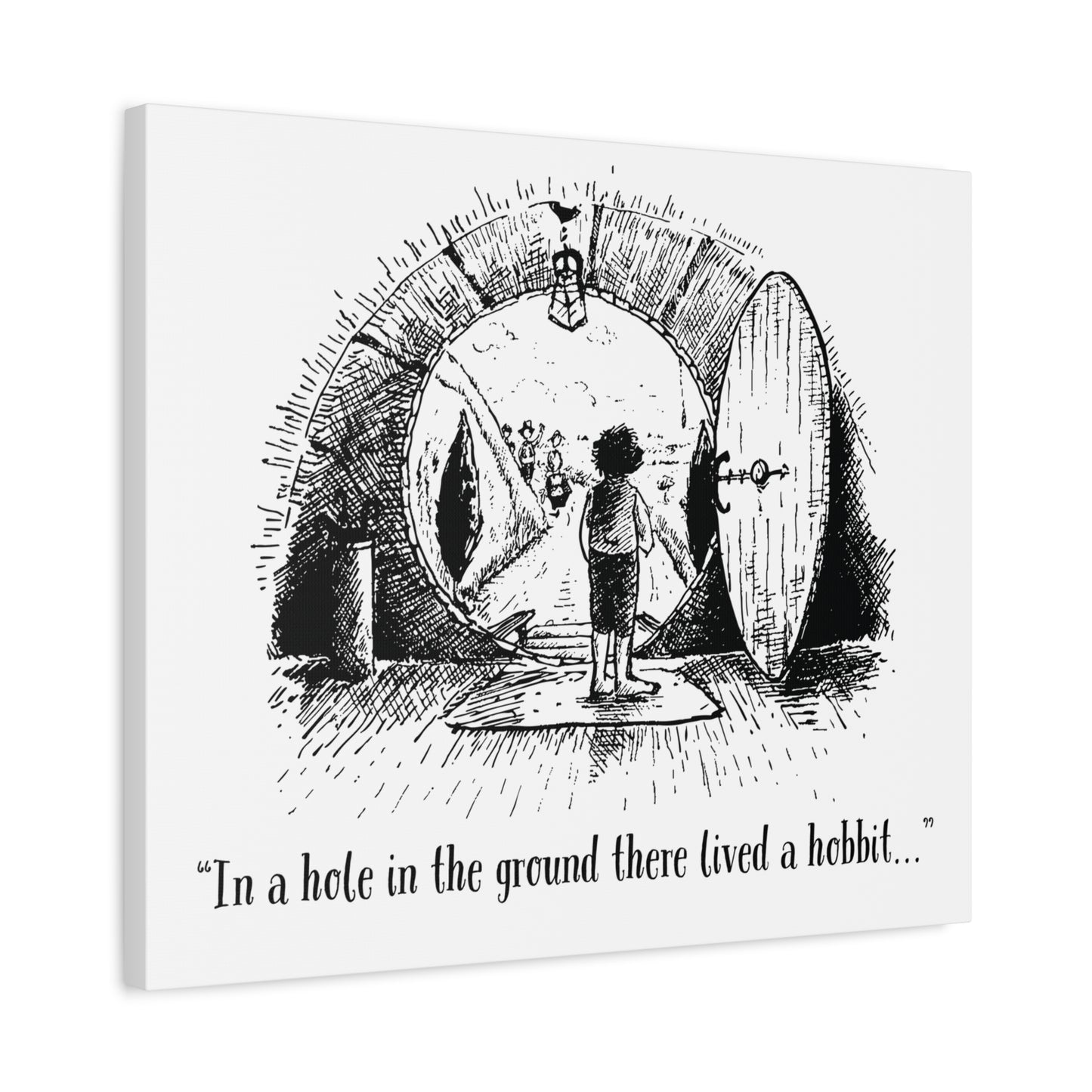 In a Hole in the Ground There Lived a Hobbit - Lord of the Rings Canvas Wall Art