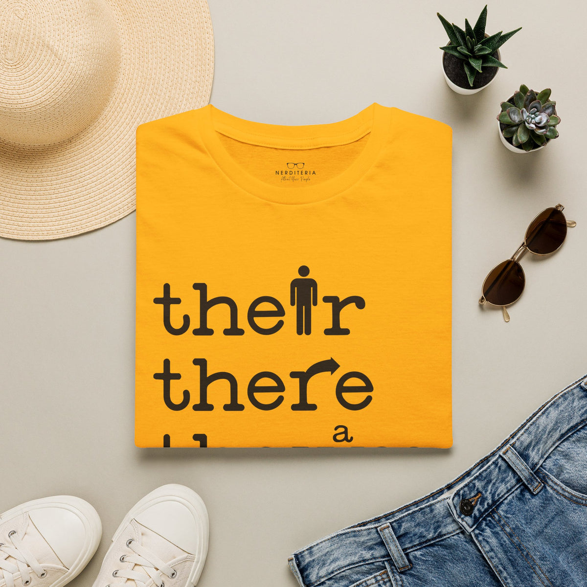 Their, There, They're Softstyle T-Shirt - Nerd Stuff