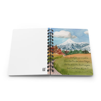 The Road Goes Ever On Tolkien Quote - The Lord of the Rings Spiral Notebook