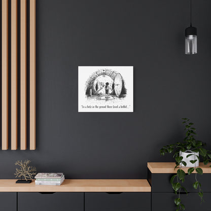 In a Hole in the Ground There Lived a Hobbit - Lord of the Rings Canvas Wall Art