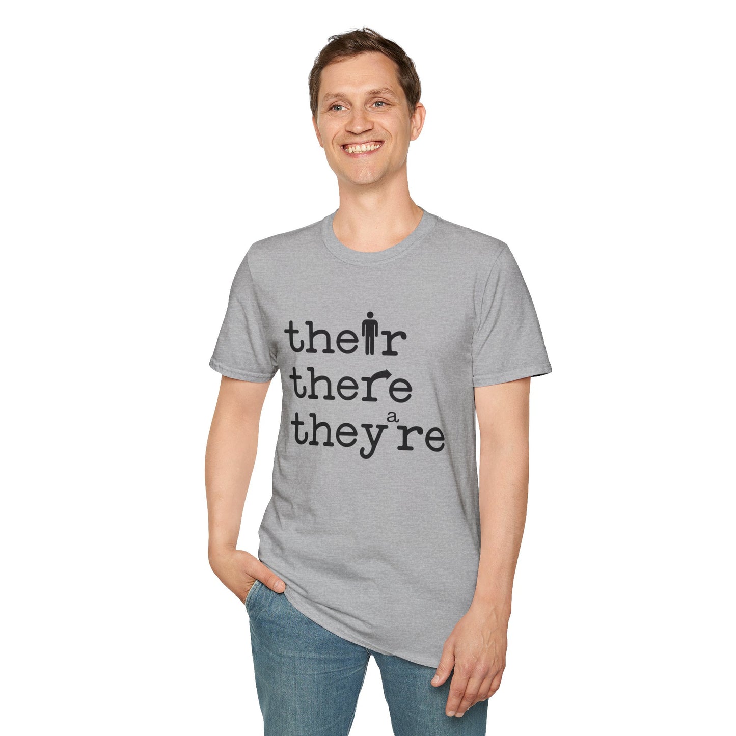 Their, There, They're Softstyle T-Shirt - Nerd Stuff