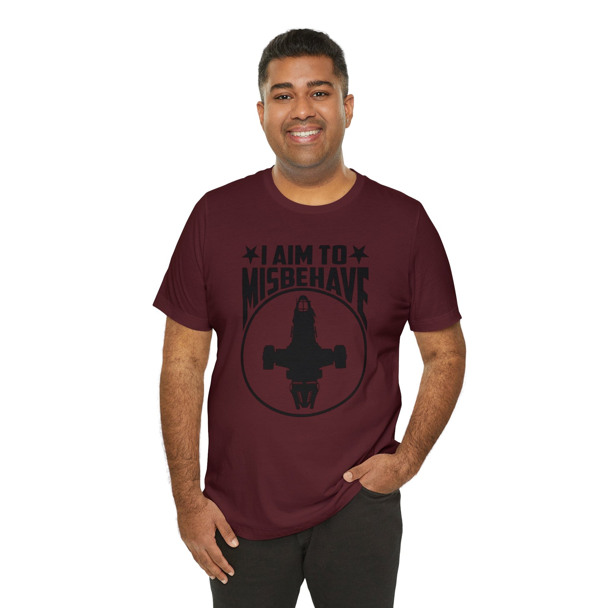 i aim to misbehave tshirt