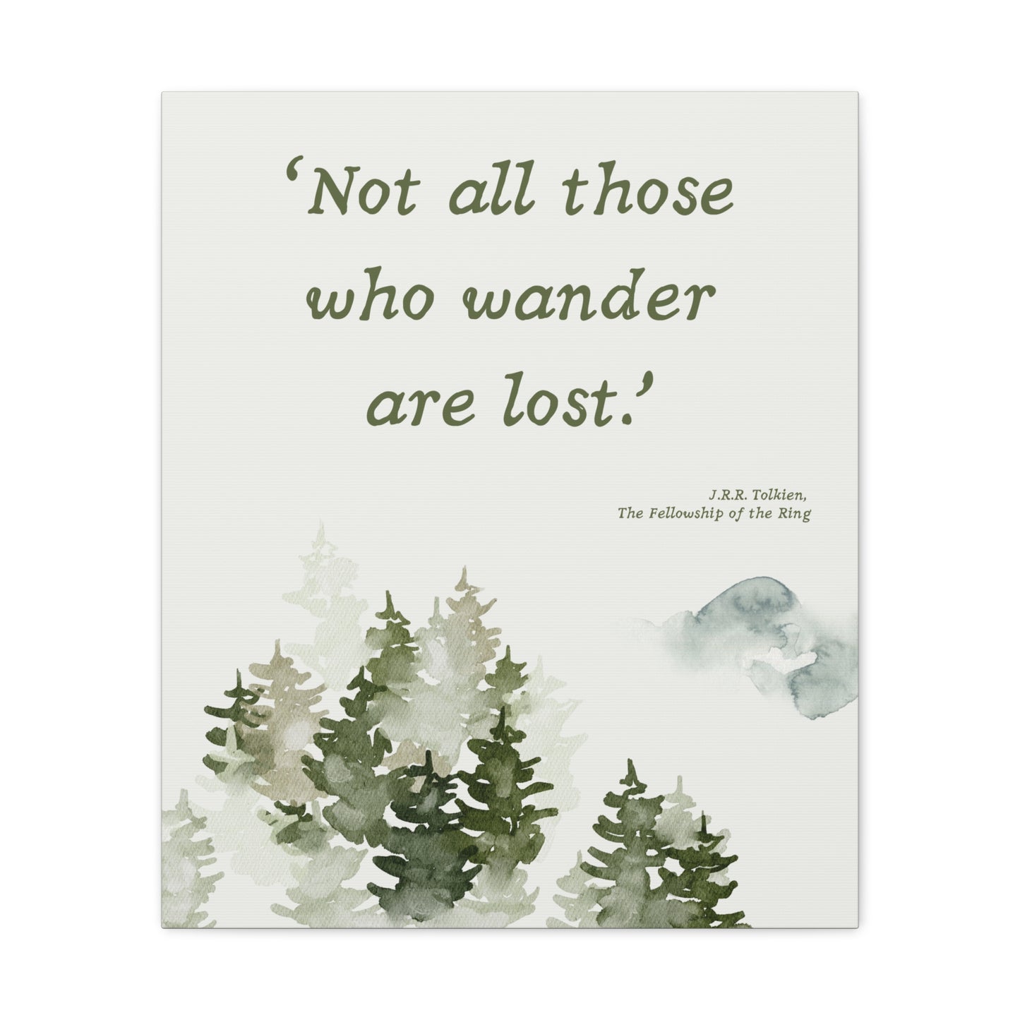 Not All Who Wander Tolkien Quote - Lord of the Rings Canvas Wall Art