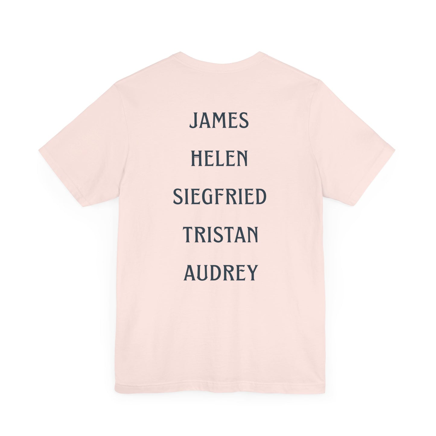 Skeldale House T-shirt with Character Names on Back - All Creatures Great and Small