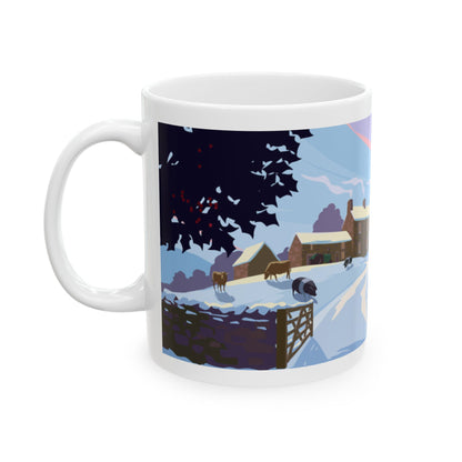 Winter Landscape - All Creatures Great and Small Coffee Mug