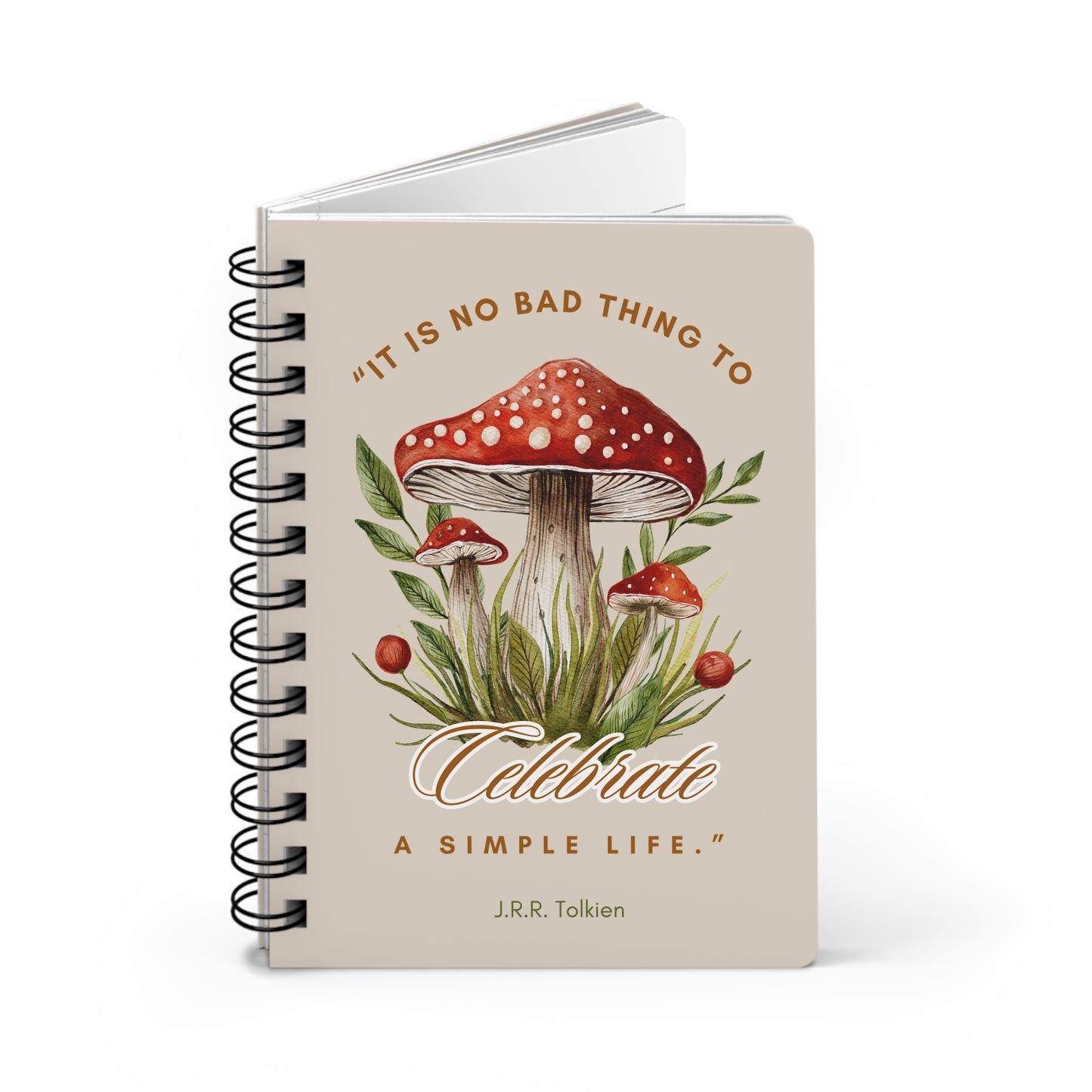 Celebrate a Simple Life Spiral Notebook - Lord of the Rings Quote