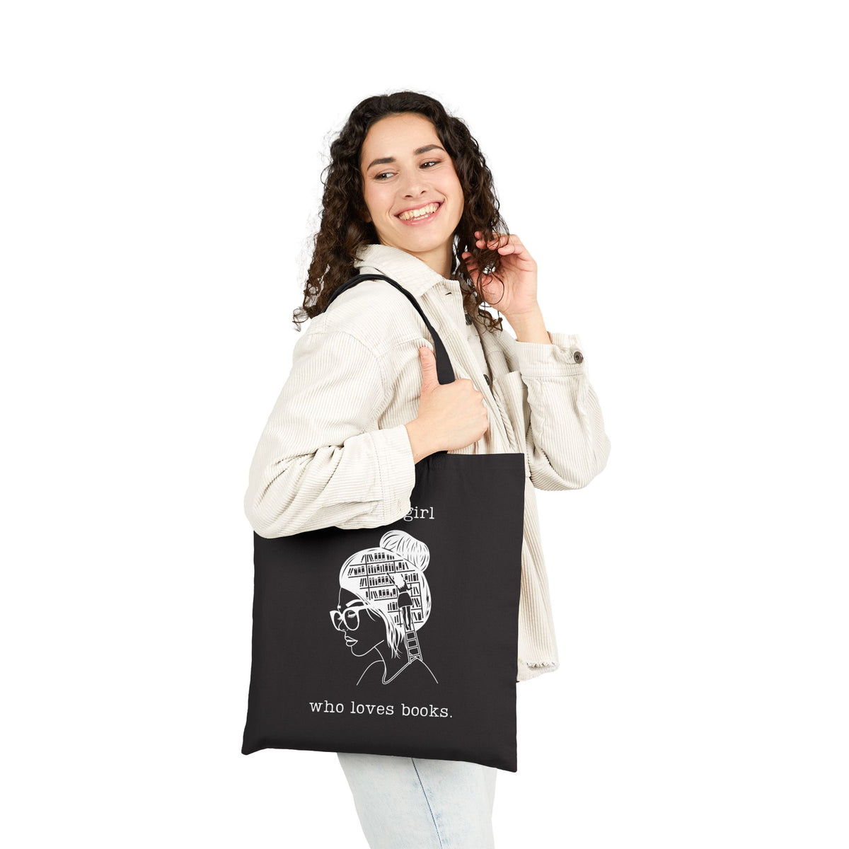 Just a Girl Who Loves Books Canvas Tote Bag