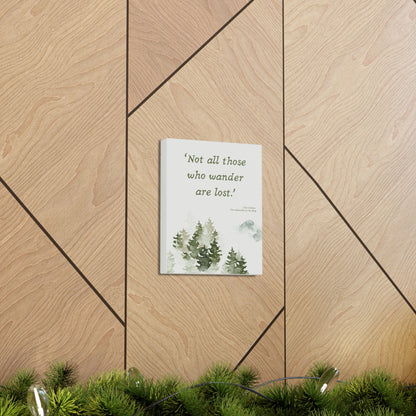 Not All Who Wander Tolkien Quote - Lord of the Rings Canvas Wall Art