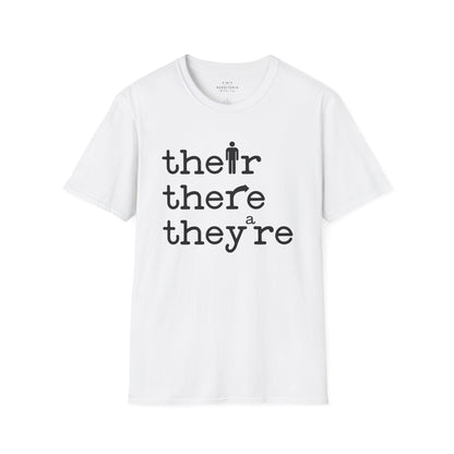 Their, There, They're Softstyle T-Shirt - Nerd Stuff