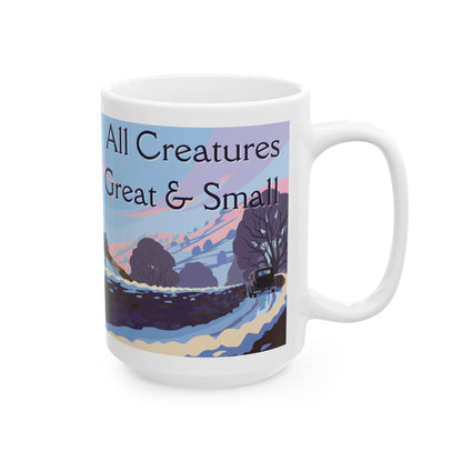 Winter Landscape - All Creatures Great and Small Coffee Mug
