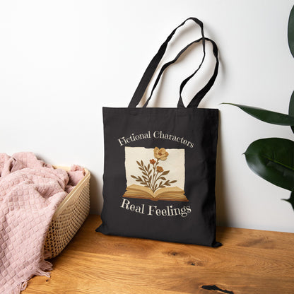 Fictional Characters Real Feelings Canvas Tote Bag