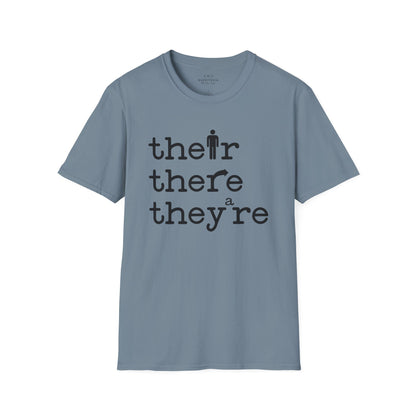 Their, There, They're Softstyle T-Shirt - Nerd Stuff