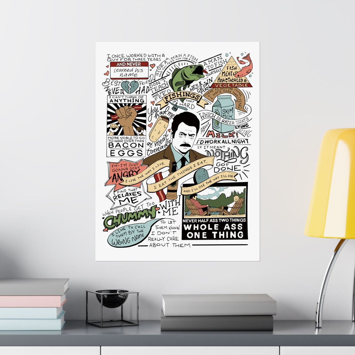 Ron Swanson Quotes - Parks & Rec Poster