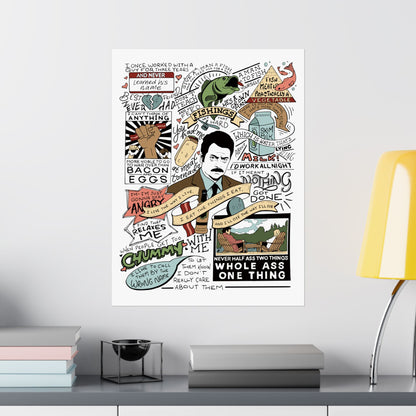 Ron Swanson Quotes - Parks & Rec Poster