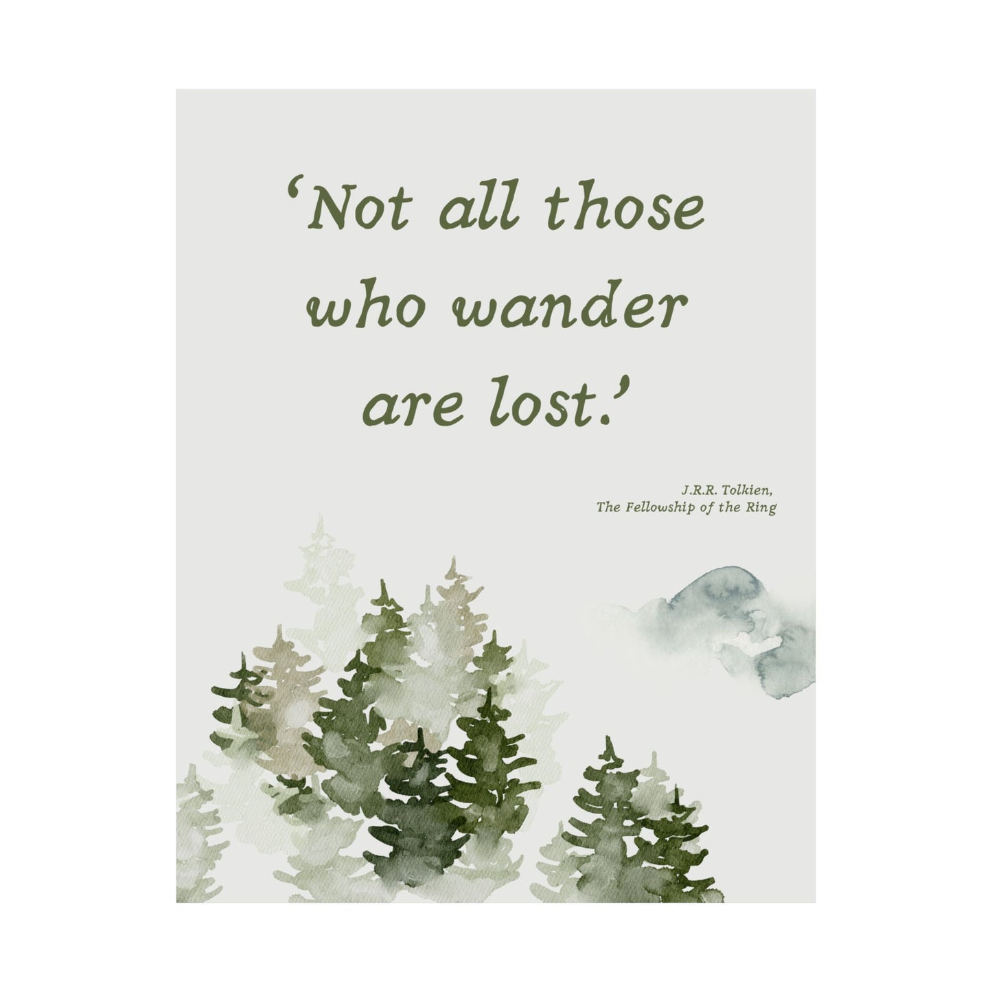 Not All Who Wander Are Lost Tolkien Quote - Lord of the Rings Poster