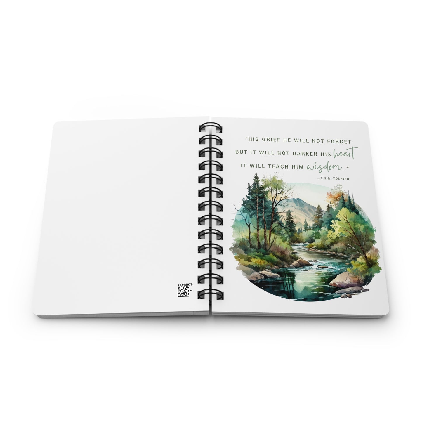 His Grief Will Teach Him Wisdom Tolkien Quote - Lord of the Rings Spiral Notebook