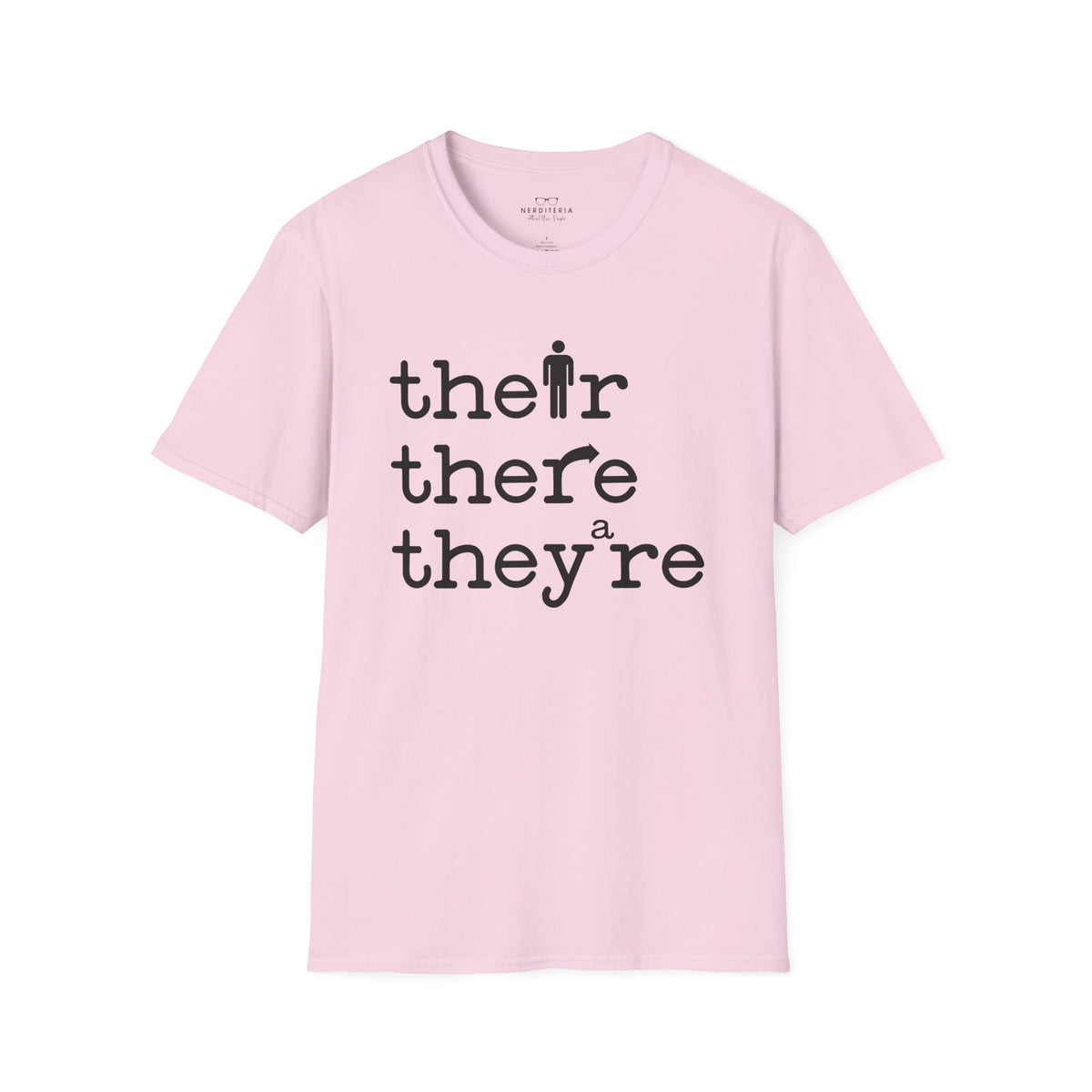 Their, There, They're Softstyle T-Shirt - Nerd Stuff