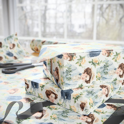 Emma M Lion Gift Wrap - Book Lovers