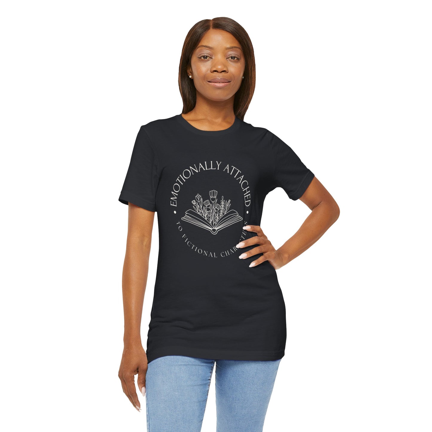 Emotionally Attached to Fictional Characters T-shirt (Dark) - Book Lovers