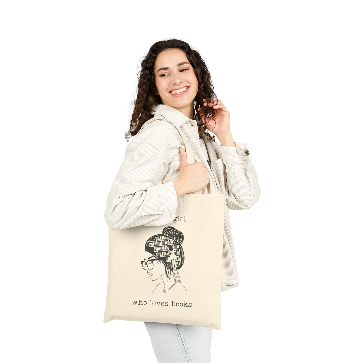 Just a Girl Who Loves Books Canvas Tote Bag