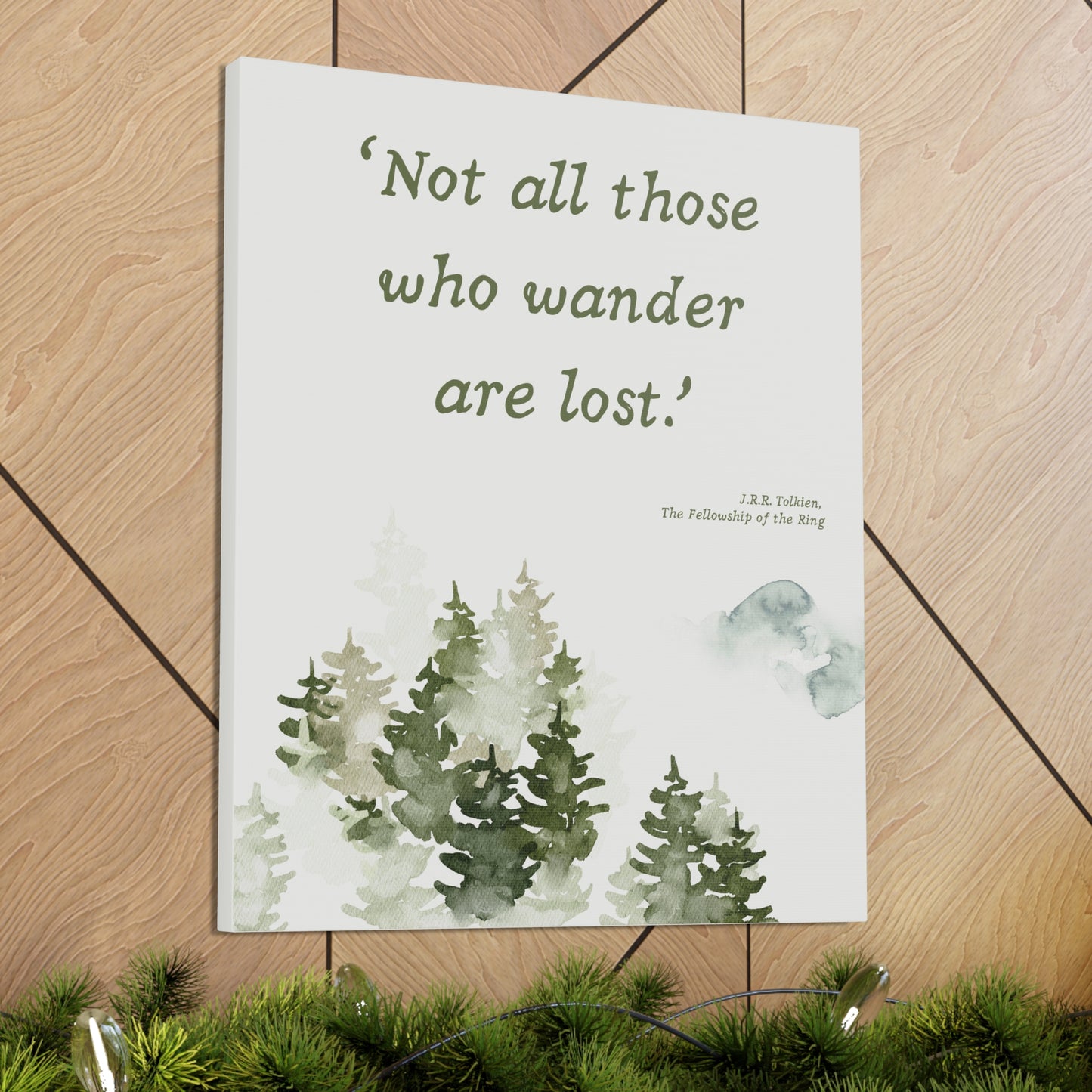 Not All Who Wander Tolkien Quote - Lord of the Rings Canvas Wall Art