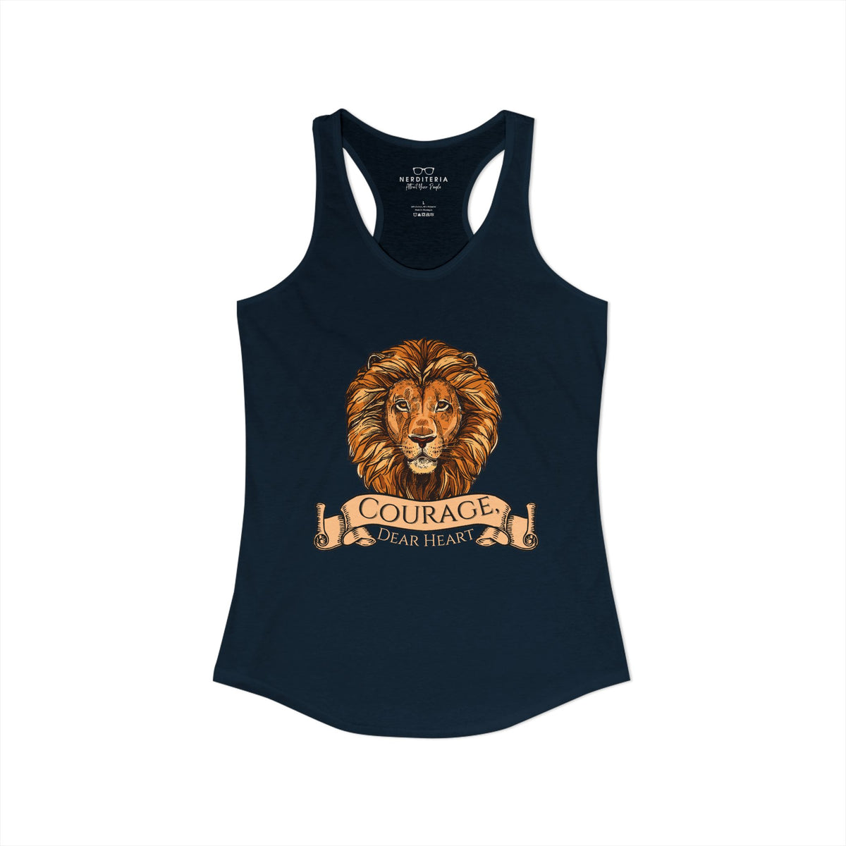 Aslan Courage Dear Heart - Chronicles of Narnia Racerback Tank Top