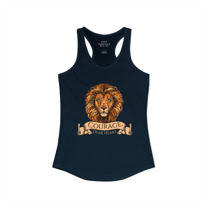 Aslan Courage Dear Heart - Chronicles of Narnia Racerback Tank Top