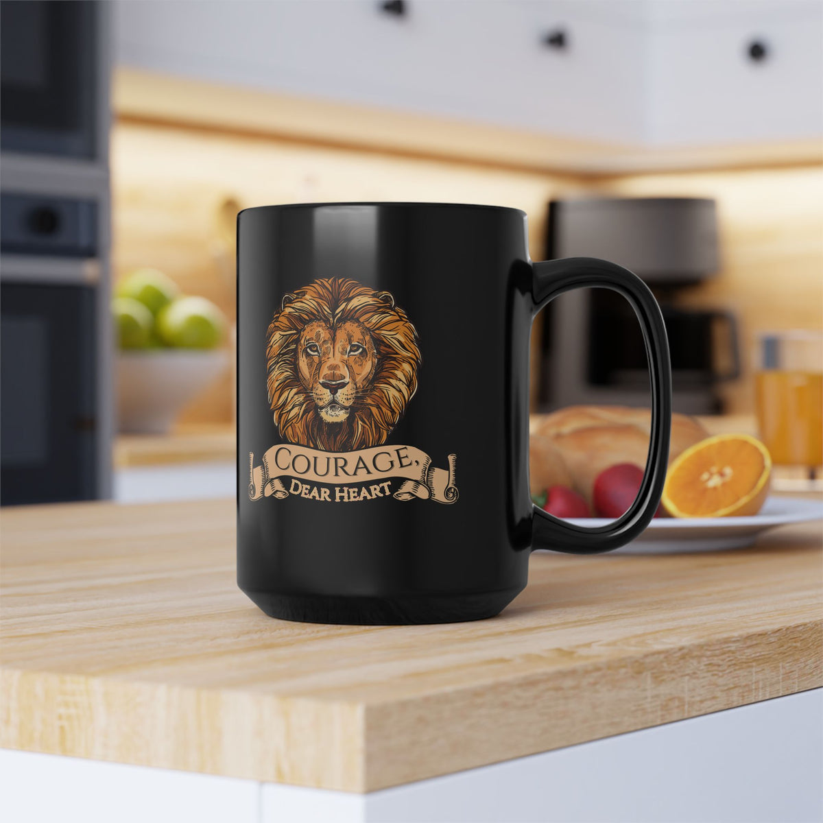 Aslan Courage Dear Heart - Chronicles of Narnia Coffee Mug