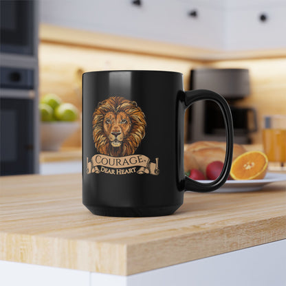 Aslan Courage Dear Heart - Chronicles of Narnia Coffee Mug
