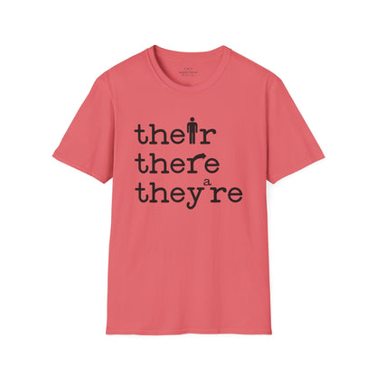 Their, There, They're Softstyle T-Shirt - Nerd Stuff
