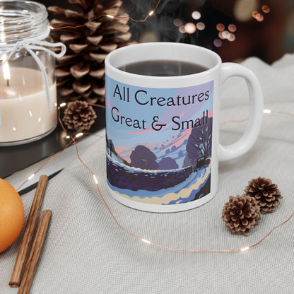 Winter Landscape - All Creatures Great and Small Coffee Mug