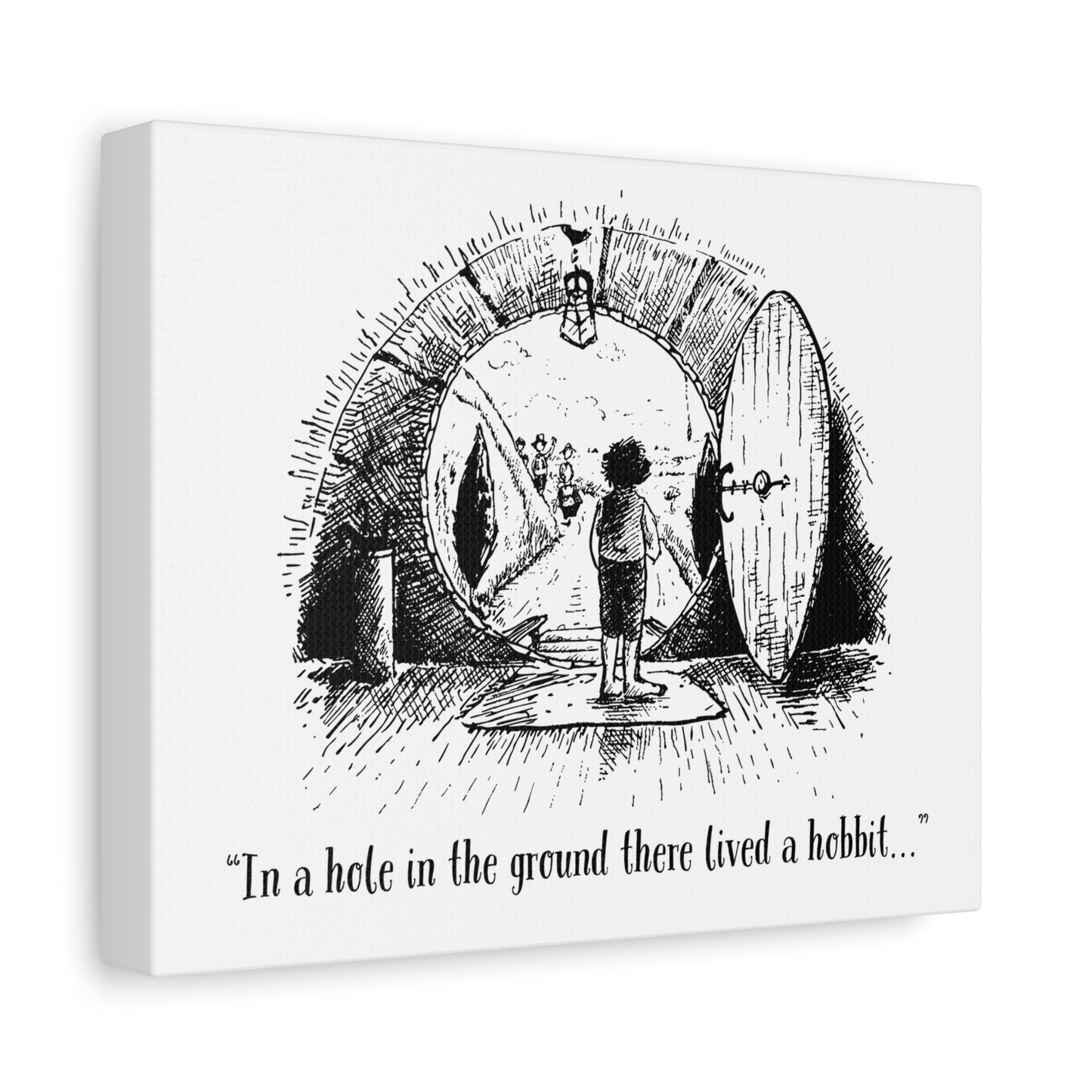 In a Hole in the Ground There Lived a Hobbit - Lord of the Rings Canvas Wall Art