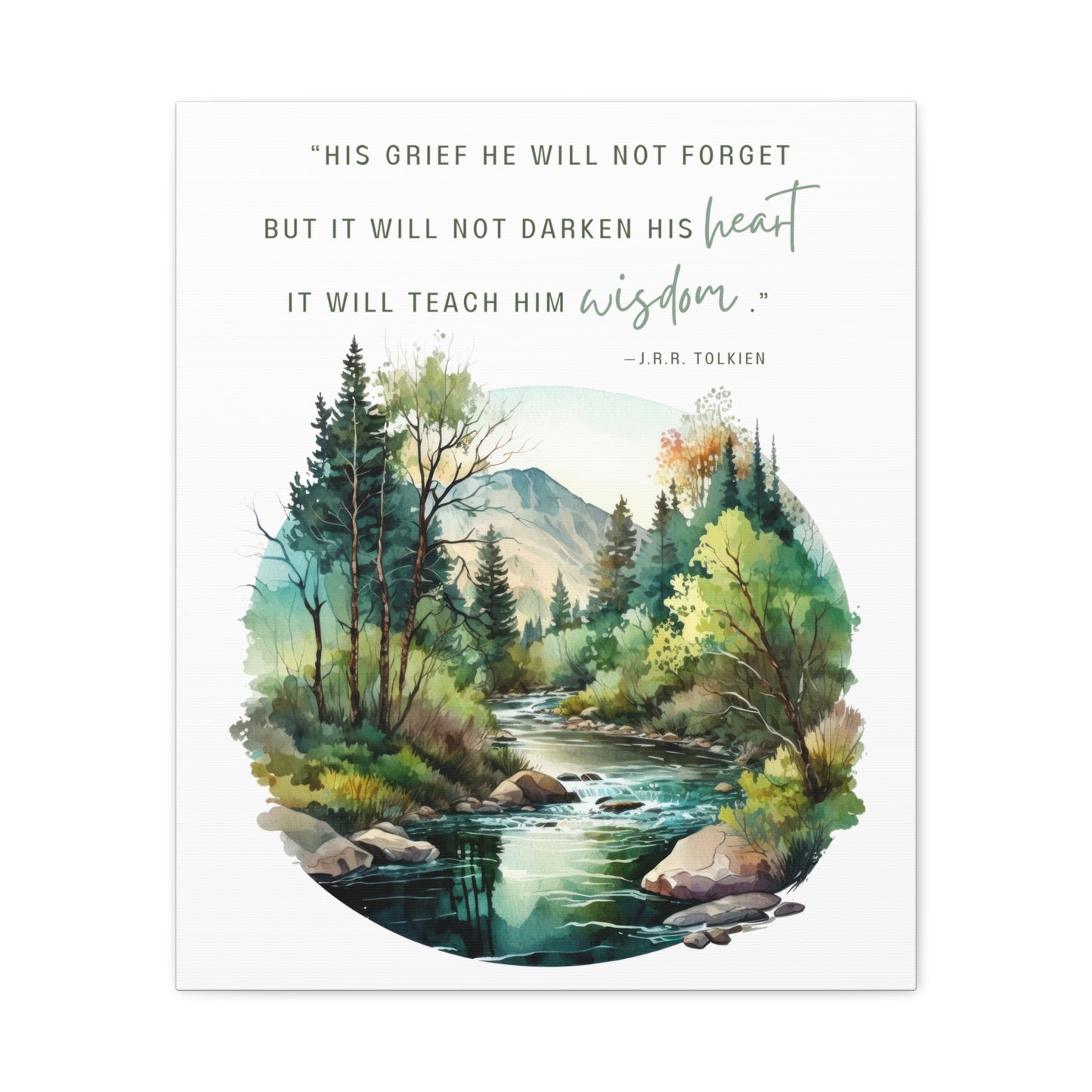 His Grief Will Teach Him Wisdom Canvas Gallery Wrap - Lord of the Rings Wall Art