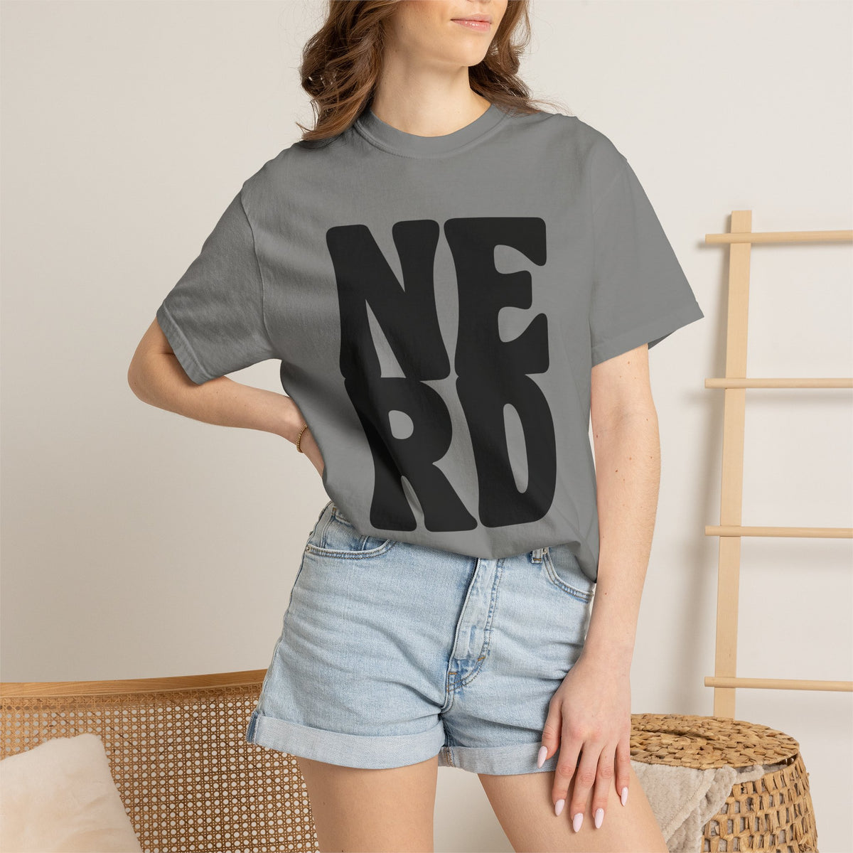 Block Letters Oversized Unisex - Nerd T-shirt