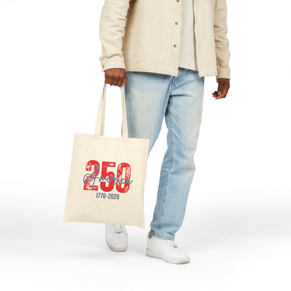 250th America Tote Bag — 1776-2026 Patriotic Canvas Grocery Tote