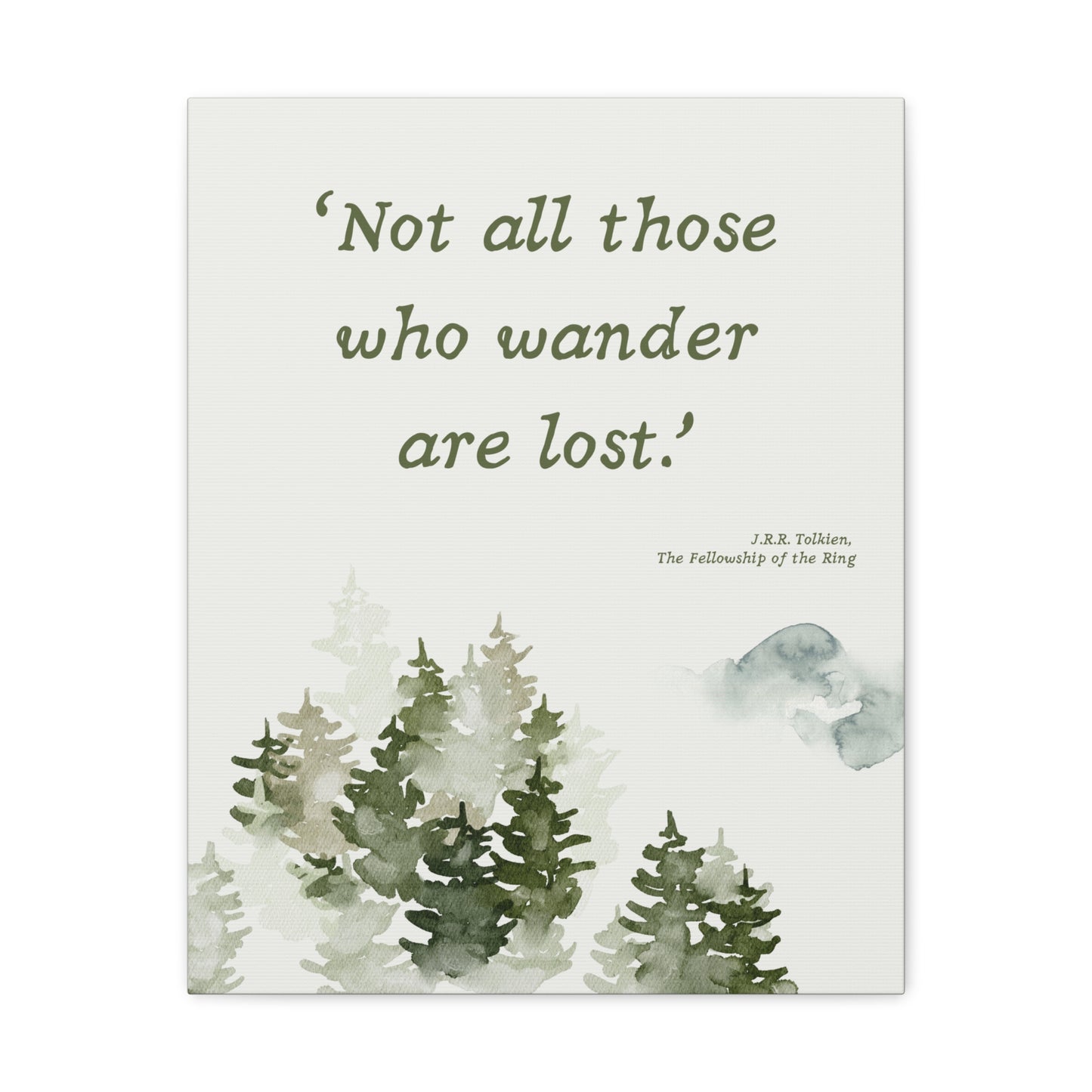 Not All Who Wander Tolkien Quote - Lord of the Rings Canvas Wall Art