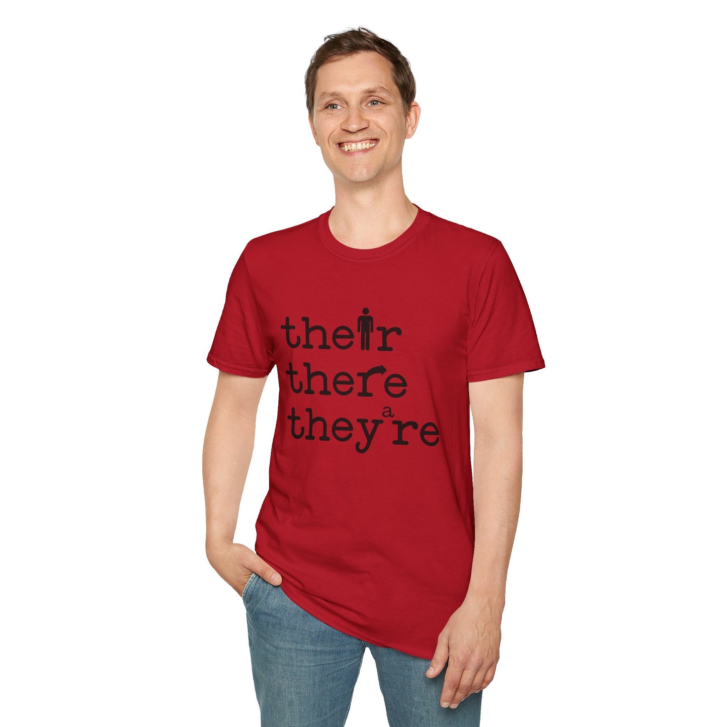 Their, There, They're Softstyle T-Shirt - Nerd Stuff