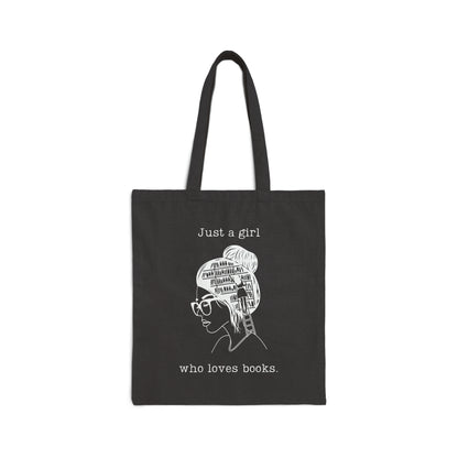 Just a Girl Who Loves Books Canvas Tote Bag