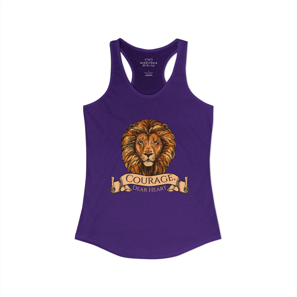 Aslan Courage Dear Heart - Chronicles of Narnia Racerback Tank Top