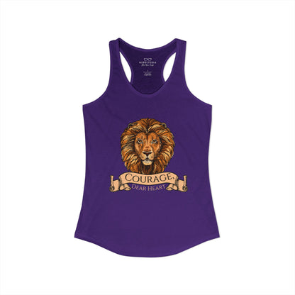 Aslan Courage Dear Heart - Chronicles of Narnia Racerback Tank Top